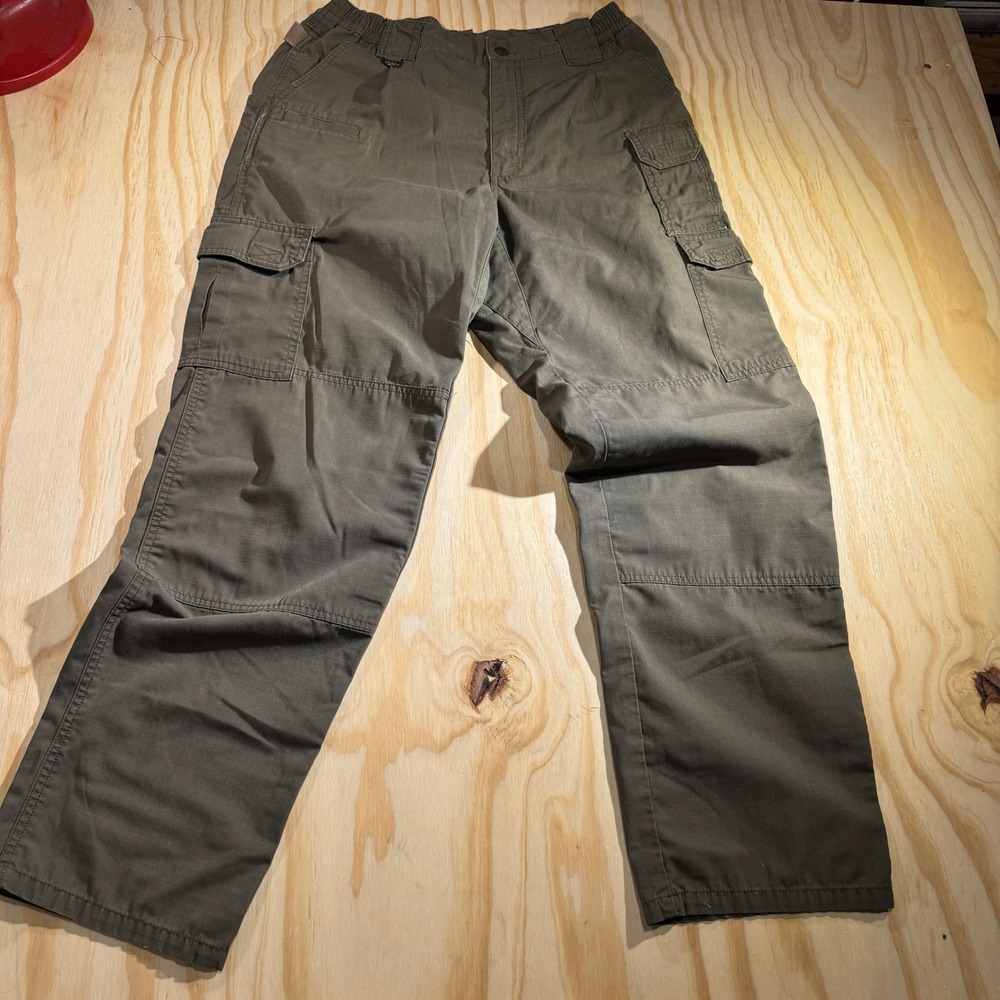 5.11 Tactical Mens Taclite Pro Cargo Pants Tundra Green Utility Workwear Size 32 - Picture 2 of 6
